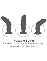 King Cock 8 Inch Realistic Vibrating Dildo with Bendable Shaft > Realistic Dildos and Vibes > Penis Vibrators